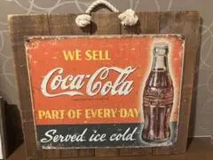 Coca-Cola ヴィンテージ風木製サイン