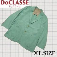 y54【DoCLASSE】 春秋物テーラードジャケット グリーン XLサイズのサムネイル