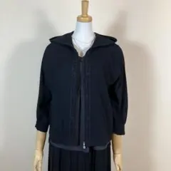 ネイビー 新品未使用インゲホルグ★パーカー総レースジッパー羽織 ネイビー 新品未使用インゲホルグ☆パーカー総レースジッパー