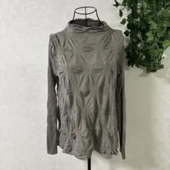 オリーブグリーン 長袖カットソー　グランジ　y2k ダークコア　モード　00s