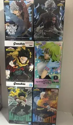 僕のヒーローアカデミア 緑谷出久 轟焦凍 葉隠透 荼毘 6個セット フィギュア