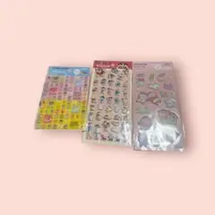 クレヨンしんちゃん　シール　ステッカー　3点セット　タイルシール　ふわふわシール
