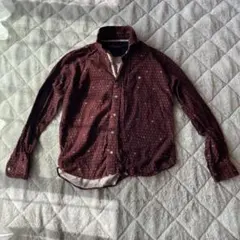 アンリレーベルジーン 長袖 シャツ Lサイズ ドット 雪 カジュアル 厚手