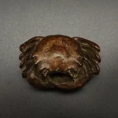 銅製 置物（牛）2頭 オーナメント オブジェ 陰陽勾玉 文鎮 ペーパー