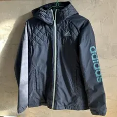 adidas フード付きジャケット ジュニアS ネイビーブルー