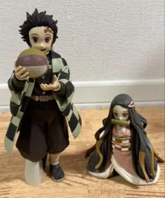鬼滅の刃 プライズフィギュア セピアカラーver. 炭治郎、禰豆子 2種セット