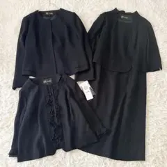 未使用タグ付 大きいサイズ19号✨近年 東京ソワール 3点 ブラックフォーマル