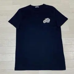 新品同様　モンクレール　ダブルロゴ　Lネイビー　Tシャツ　国内正規品 5S512