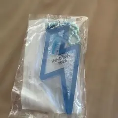 フェストイナズマ イナズマ型 びわこキーホルダー 青（ボールチェーン水色）