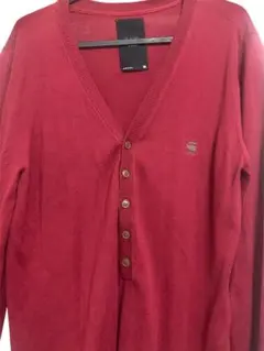 G-STAR RAW カーディガン M ボルドー Vネック ニット