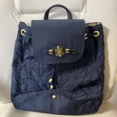 valentino orlandi ネイビー キルティングリュック