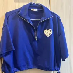 RAMBLE SELF ハーフジップTシャツ 青