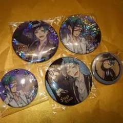 ツイステ フロイド namco限定 グリッター缶バッジ セット 寮服 制服 実験