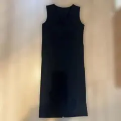 Bonjour Sagan Vネックロングジャンスカ/ポケット付き