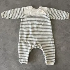 H&M ニットロンパース　60〜70cm ストライプ柄
