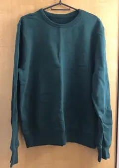 ダークグリーン クルーネック スウェット Mサイズ