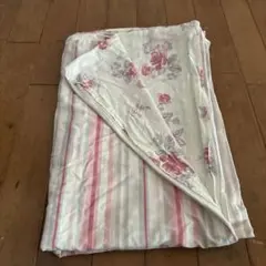 花柄ストライプ掛け布団カバー シングル ニトリ