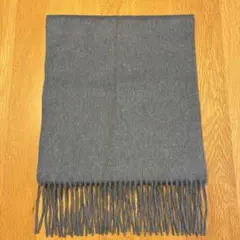 訳あり‼️ CARVEN ブルーグレー フリンジ付きマフラー