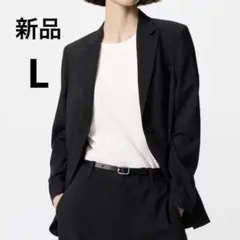 新品　感動ジャケット　リラックスフィット　黒　UNIQLO Lサイズ　レディース