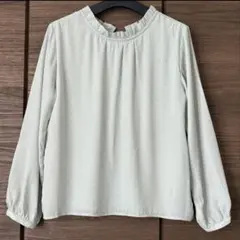 GLACIER ドット柄シフォンブラウス