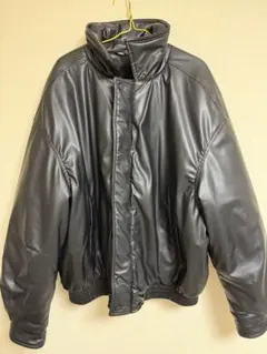ZARA フェイクレザーパフジャケット