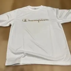 Champion Tシャツ ホワイト ゴールドロゴ