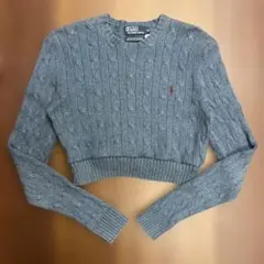 POLO by Ralph Lauren ニット リメイク 古着 水色 Sサイズ