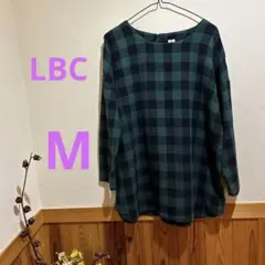 LBC グリーンブロックチェック　チュニック