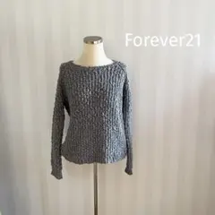 Forever21 モコモコニット プルオーバー グレー S