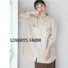 LOWRYS FARM ローリーズファーム エコレーヨンリネンBIGシャツ　長袖