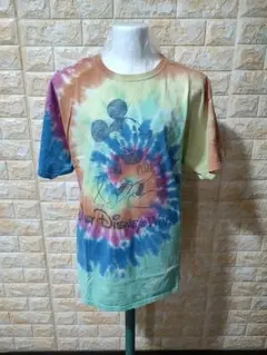 Disney World ミッキーマウス タイダイ Tシャツ ダイダイ US古着