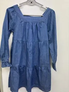 値下げ‼️ GAP KIDS デニムティアードブラウス 長袖のサムネイル