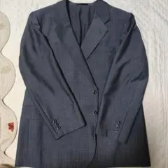 グレー ストライプ テーラードジャケット　刺繍ネーム入り　【送料込　匿名配送】