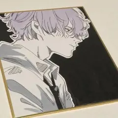 手描きイラスト アナログ オリジナル ミニ色紙 創作 原画