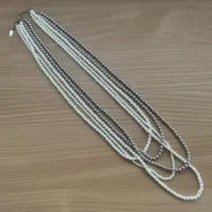 フェイクパール ネックレス 5連