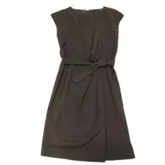 美品✨アンタイトル 膝丈ワンピース タック リボン サイズ2