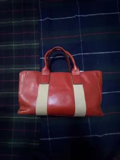 SAZARY 赤 レザー ハンドバッグ