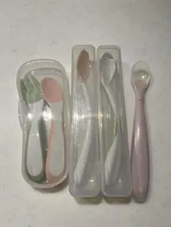 ベビー用スプーンとフォークセット　未使用品を含む