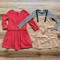 110cm 女の子 ワンピース 2点セット GAP シューラルー 長袖 まとめ