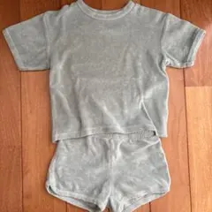 H&M パイル生地 Tシャツ ショートパンツ セットアップ