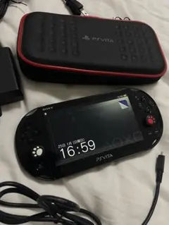 PS Vita ブラック 充電器・ケース・128GBストレージ付き