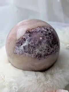 大玉9cm レース スフィア ♡ピンクアメジスト 桜瑪瑙♡ フラワー
