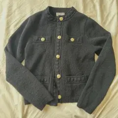 【未使用に近い】H&M テクスチャードニットカーディガン