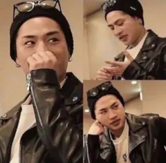 登坂広臣　着用　supreme ニット帽　ビーニー