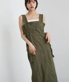 【美品】VIS ミリタリービッグポケットジャンパースカート ビス