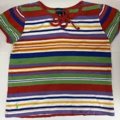 や*ぢ様 Ralph Lauren ストライプ Tシャツ 100