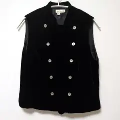 ANN TAYLOR 　アンテイラー　ブラック ベルベット ベスト M　美品
