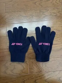 YONEX ニットグローブ ネイビー ピンクのサムネイル