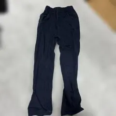 ネイビー ストレッチパンツ ウエストゴム