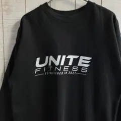 古着　長袖　スウェット 裏起毛　企業ロゴ　プリント　アメカジ